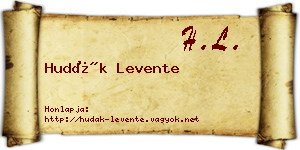 Hudák Levente névjegykártya